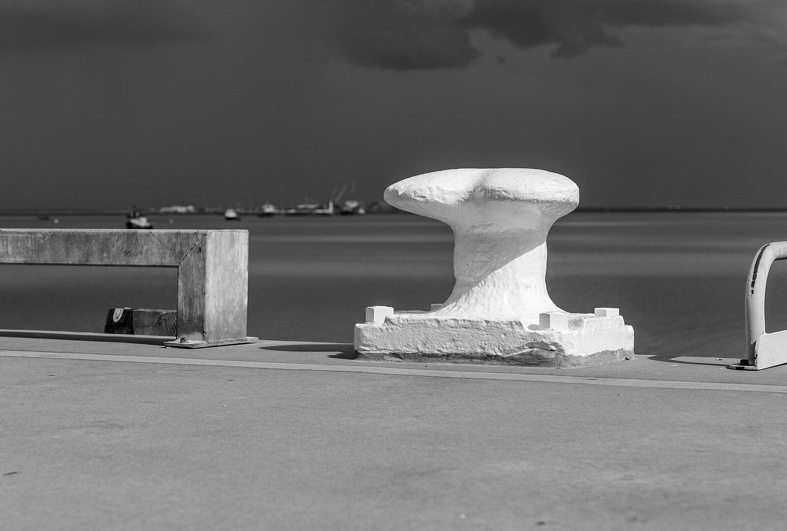 Darwin (AU), Stokes Hill Wharf 2019 4361 (bw)