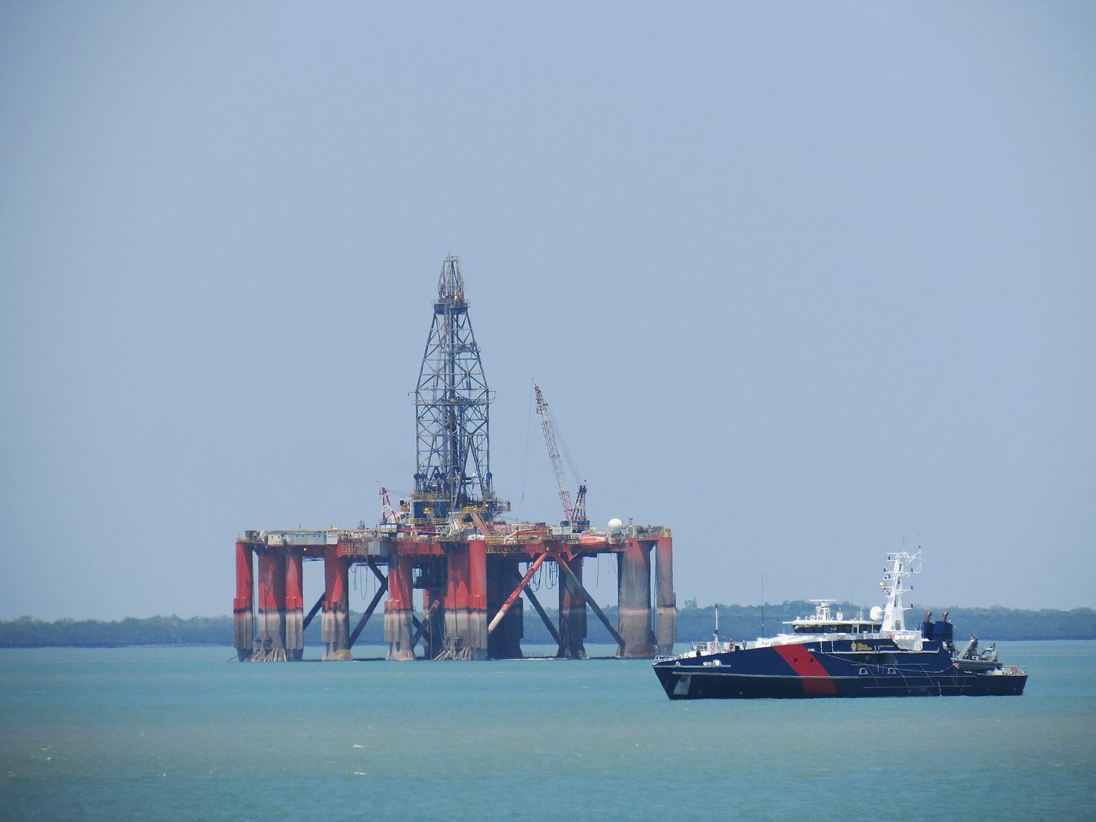 Australian Customs ship Triton moored in Darwin Harbour